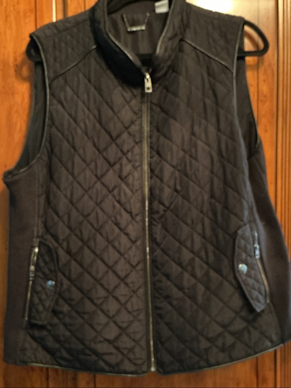 Chico's Quilted Sleeveless Vest - Black